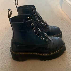 Doc Martin croc embossed boots